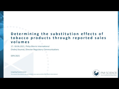 Determining the Substitution Effects of Tobacco Products Through Reported Sales Volumes