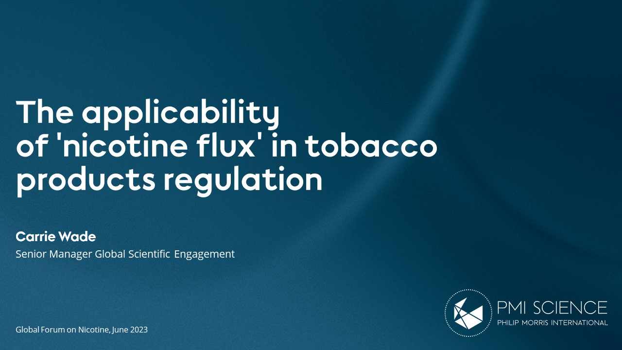 The Applicability of ‘Nicotine Flux’ in Tobacco Products Regulation