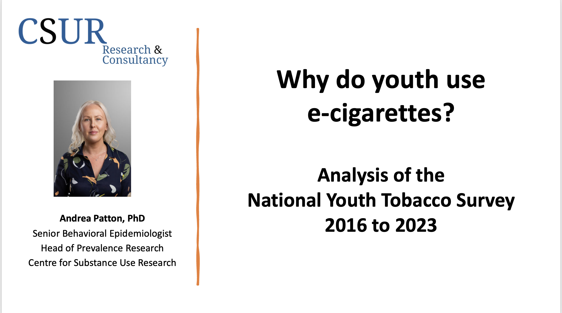 Why Do Youth Use E-Cigarettes?  Analysis of the National Youth Tobacco Survey: 2016 to 2023